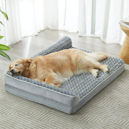 Orthopedic Dog Bed for Large Dogs – Waterproof Sofa-Style Bed with Removable Washable Cover, Non-Slip Base & Joint Support