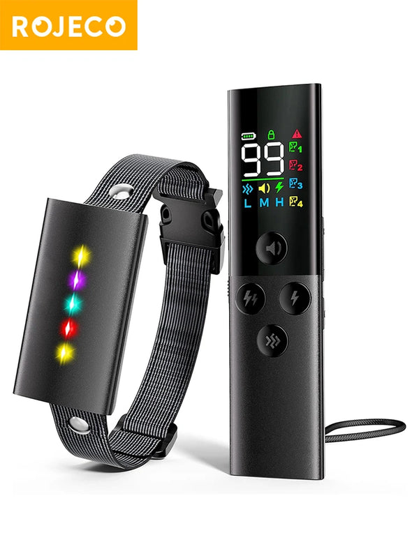 Dog Training Collar with Remote Control 1600FT IP67 Waterproof Electric Dog Collar For Pet Dog Bark Control Stop Collar