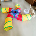 Cat Teaser Wand Cat Toy Self Entertainment Maze Tunnel Collapsible Drill Channel Interactive Play For Indoor Kitten Pet Playing