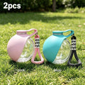 Anti-leak Dog Water Bottle 285ml Outdoor Travel Portable Pet Drinking Bowl Hanging Lanyard Puppy Walking Water Feeder