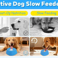 Liquid Slow Dog Bowls  Anti-slip Ball-shaped Bone Soup Dog Licking Bowl Licking Bowl for Healthy Eating Non-Slip and Anti-Chokin