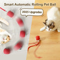 Cat Interactive Ball Toy, Automatic Rolling Ball with Tail, Rechargeable Smart Pet Interactive Toy, Intelligent Mouse for Cat