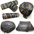 Multi-Shape Cat Tunnels Tents Cubes with Play Ball Collapsible Outside Playpen Tunnel for Kitty Dog Outdoor Indoor Play House
