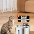 3.2L Stainless Steel Cat Fountain Wireless Automatic Induction Filtered Water Dispenser