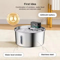 3.2L Stainless Steel Cat Fountain Wireless Automatic Induction Filtered Water Dispenser