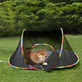 Multi-Shape Cat Tunnels Tents Cubes with Play Ball Collapsible Outside Playpen Tunnel for Kitty Dog Outdoor Indoor Play House