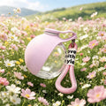 Anti-leak Dog Water Bottle 285ml Outdoor Travel Portable Pet Drinking Bowl Hanging Lanyard Puppy Walking Water Feeder