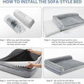 Orthopedic Dog Bed for Large Dogs – Waterproof Sofa-Style Bed with Removable Washable Cover, Non-Slip Base & Joint Support