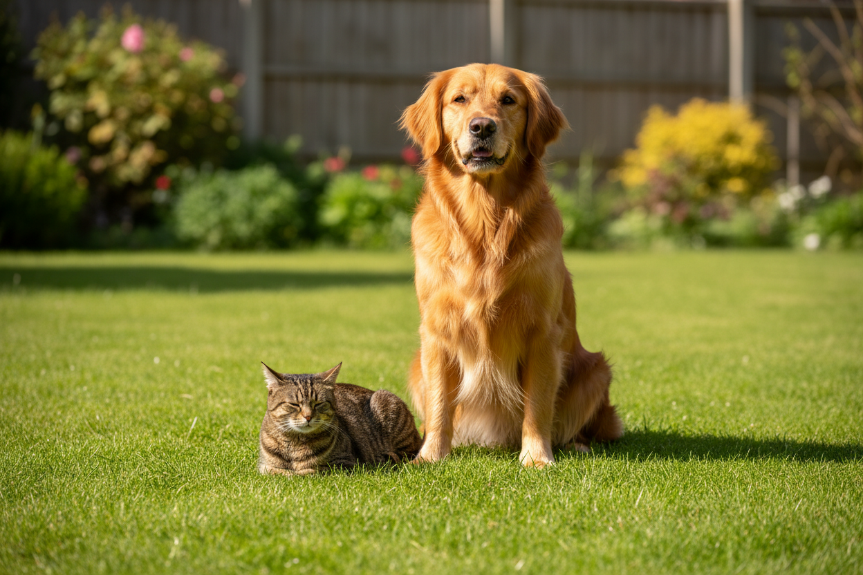 Realistic Dog and Cat Photo